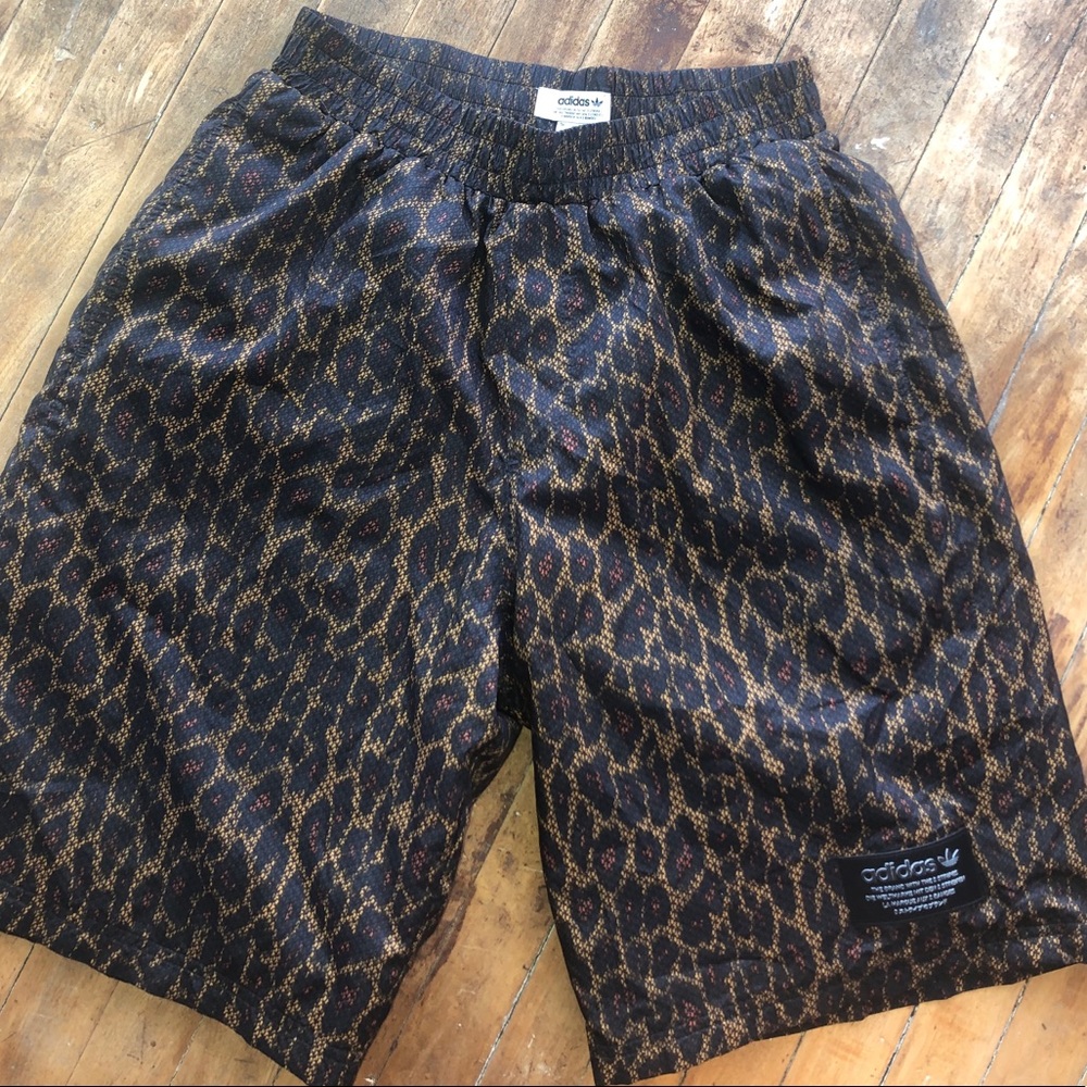 Adidas leopard print shorts